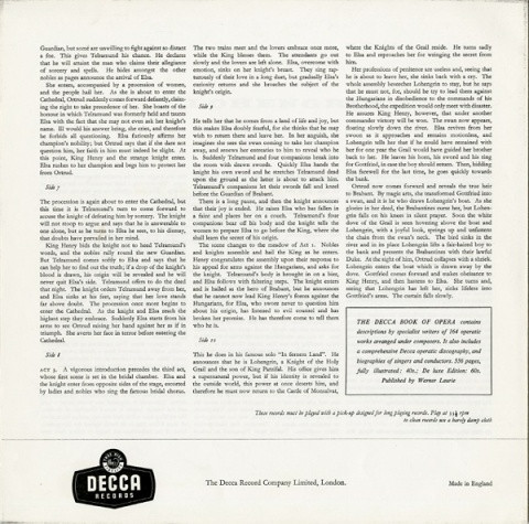 Richard Wagner - Joseph Keilberth , Eleanor Steber , Astrid Varnay , Wolfgang Windgassen , Chor der Bayreuther Festspiele And Orchester der Bayreuther Festspiele - Lohengrin | Decca (LXT 2880) - 4