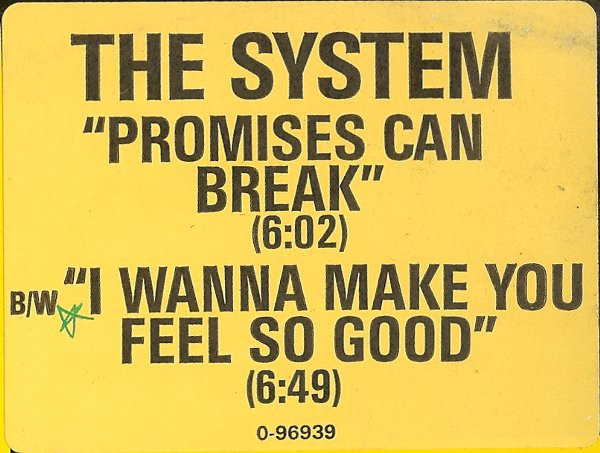 The System - Promises Can Break | Mirage (0-96939) - 3