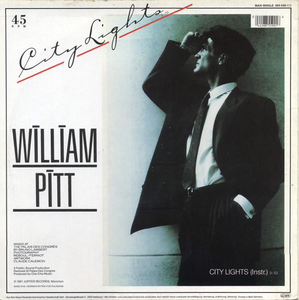 William Pitt - City Lights | Jupiter Records (885 590-1) - 2 William Pitt - City Lights | Jupiter Records (885 590-1) - 2