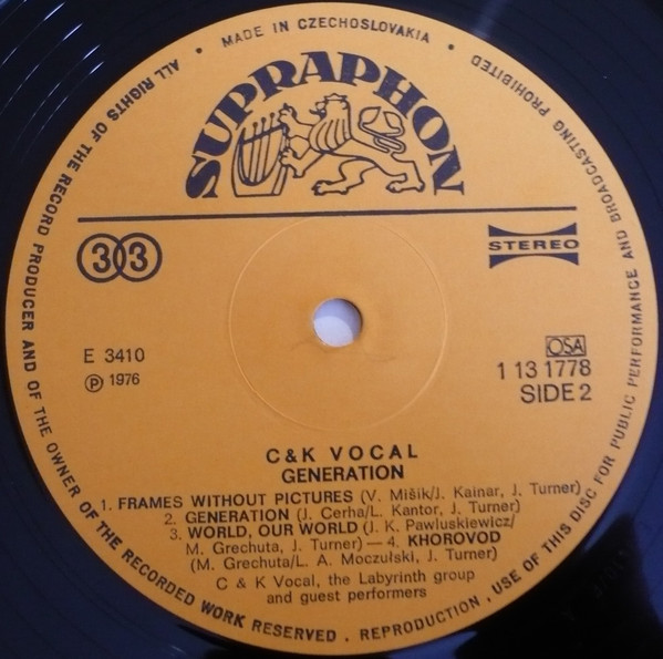 C & K Vocal - Generation | Supraphon (1 13 1778) C & K Vocal - Generation | Supraphon (1 13 1778)