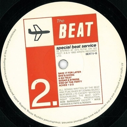 The Beat - Special Beat Service | Go-Feet Records (BEAT 5) - 4