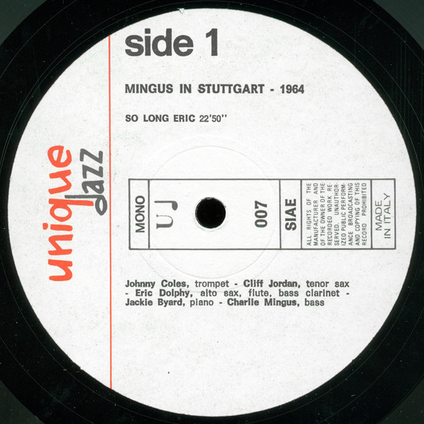 Charles Mingus - Mingus In Stuttgart April 28 1964 Concert | Unique Jazz (U♩ 007-8) - 3