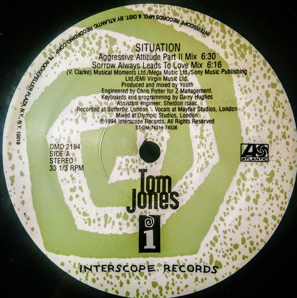 Tom Jones - Situation | Interscope Records (DMD 2194) Tom Jones - Situation | Interscope Records (DMD 2194)