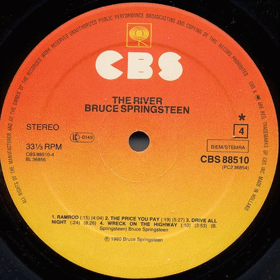 Bruce Springsteen - The River | CBS (CBS 88510) - 6