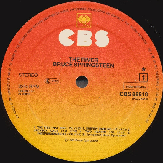 Bruce Springsteen - The River | CBS (CBS 88510) - 3