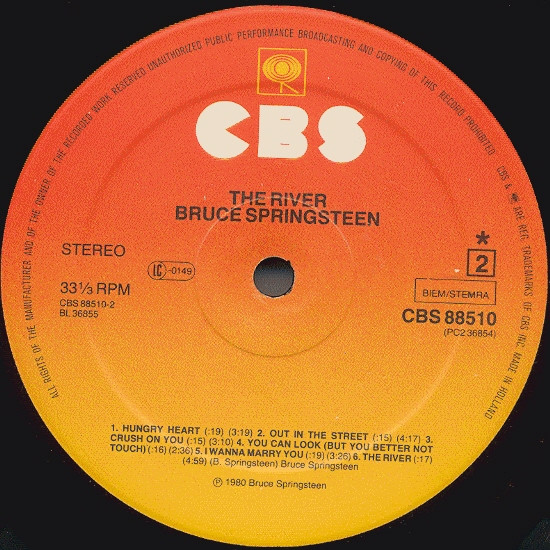 Bruce Springsteen - The River | CBS (CBS 88510) - 4