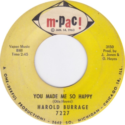 Harold Burrage - You Made Me So Happy | M-Pac! (7227) - main