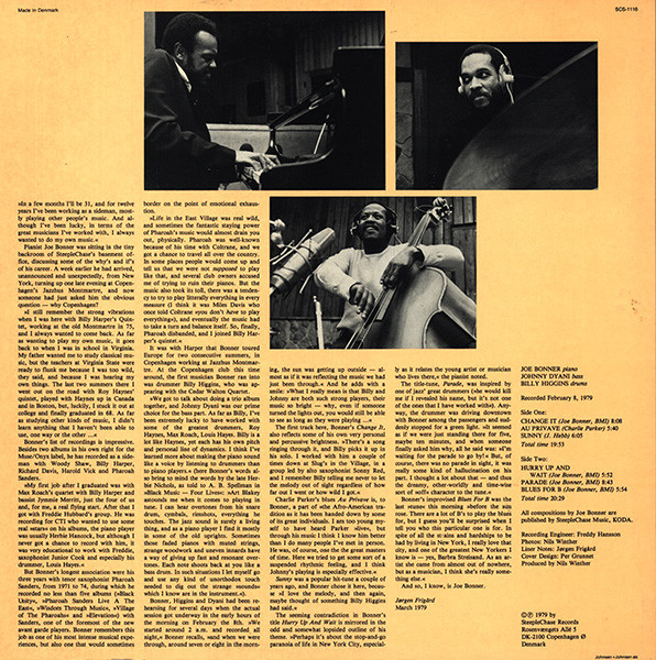 Joe Bonner Trio - Parade | Steeplechase (SCS 1116) - 2