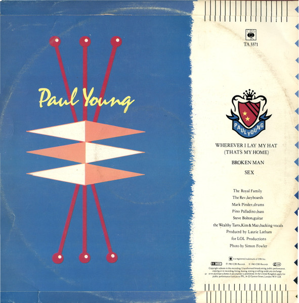 Paul Young - Wherever I Lay My Hat | CBS (TA 3371) - 2