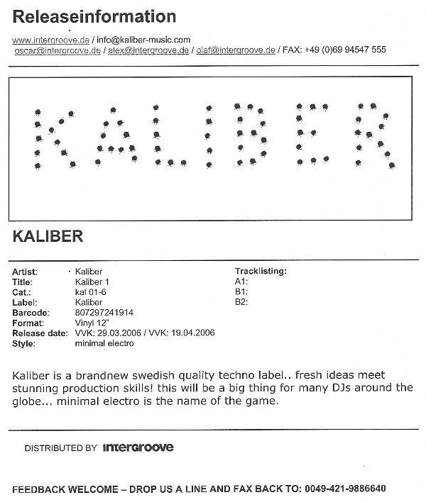 Kaliber - Kaliber 1 | Kaliber (kal 01-6)