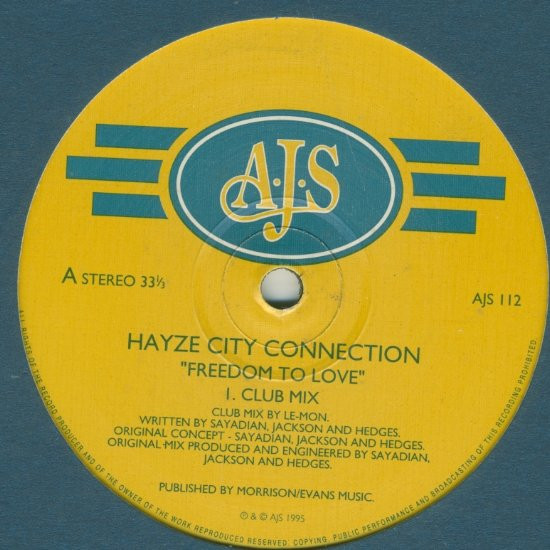 Hayze City Connection - Freedom To Love | A.J.S (AJS 112) - main