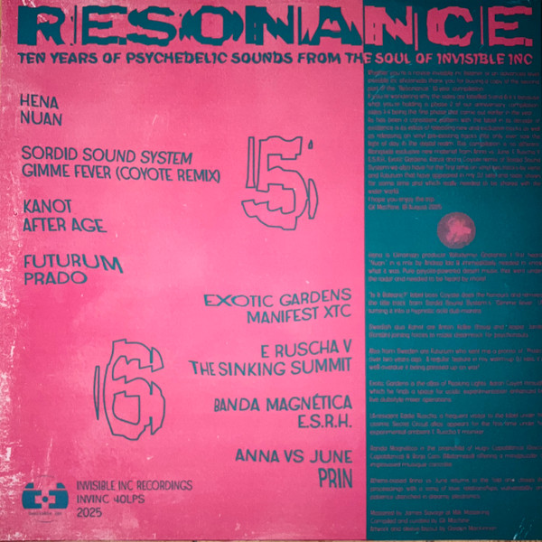 Various - Resonance: 10 Years Of Psychedelic Sounds From The Soul Of Invisible Inc | Invisible, Inc. (INVINC 40LPS) - 2