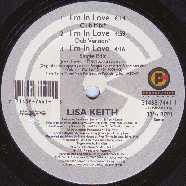 Lisa Keith - I'm In Love | Perspective Records (31458 7441 1) - main