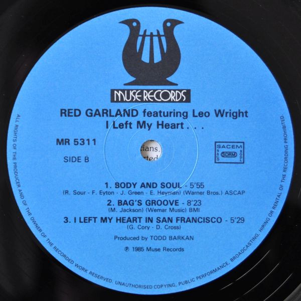 Red Garland Featuring Leo Wright - I Left My Heart... | Muse Records (MR5311) - 4 Red Garland Featuring Leo Wright - I Left My Heart... | Muse Records (MR5311) - 4