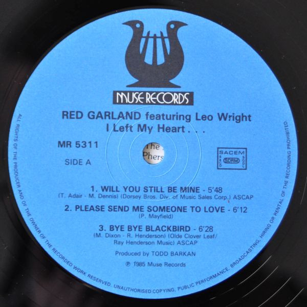 Red Garland Featuring Leo Wright - I Left My Heart... | Muse Records (MR5311) - 3 Red Garland Featuring Leo Wright - I Left My Heart... | Muse Records (MR5311) - 3