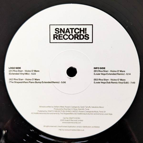 Riva Starr - Vicino O' Mare | Snatch! Records (SNATCH208V) - 2