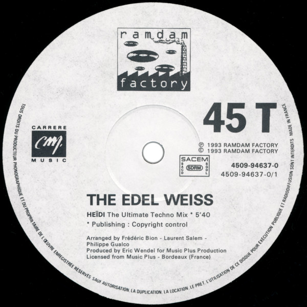 The Edel Weïss - Heïdi | Ramdam Factory (4509-94637-0)