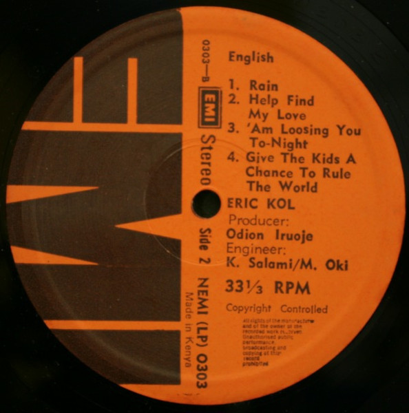 Eric Kol - My Dock Of Love And Freedom | EMI (NEMI (LP) 0303) - 4