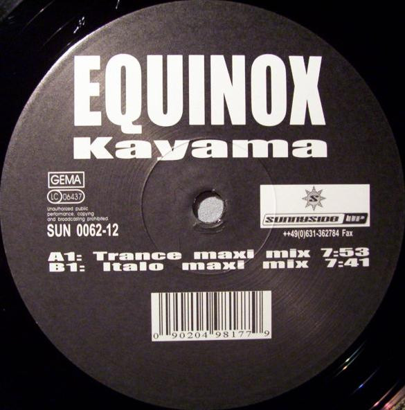 Equinox - Kayama | Sunnyside Up (SUN 0062-12)