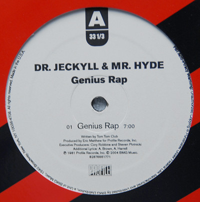 Dr. Jeckyll & Mr. Hyde - Genius Rap | Profile Records (PROF-7001)