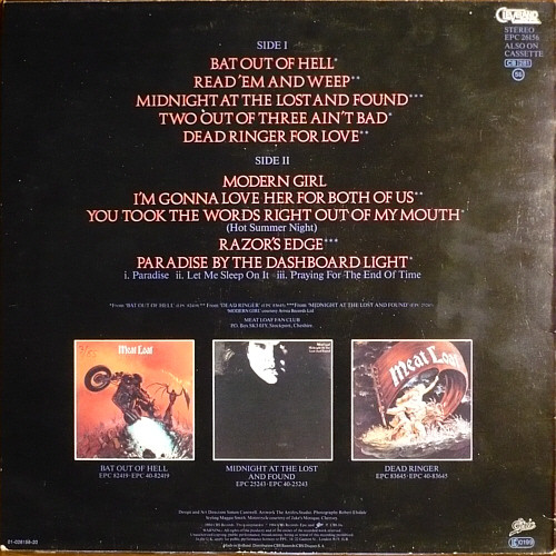 Meat Loaf - Hits Out Of Hell | Epic (EPC 26156) - 2 Meat Loaf - Hits Out Of Hell | Epic (EPC 26156) - 2