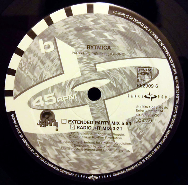 Rytmica Featuring Big Reggie - Partytime (Hehehe Hohoho) | Dance Pool (DAN 662909 6)