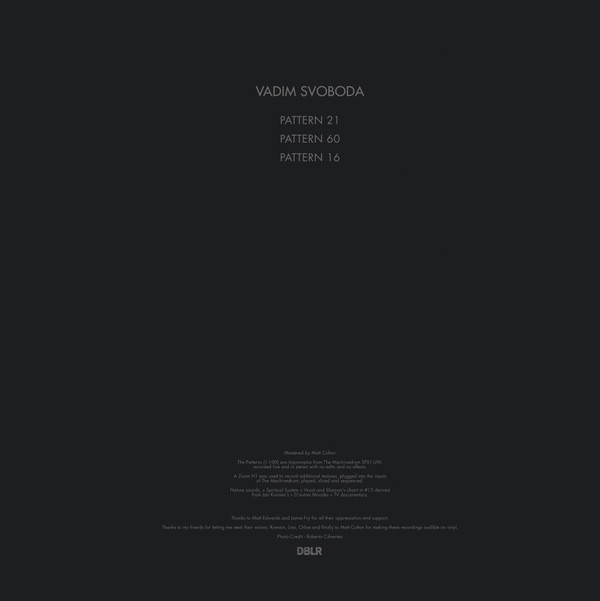 Vadim Svoboda - Patterns Selected One | The Double R (RR004-01)