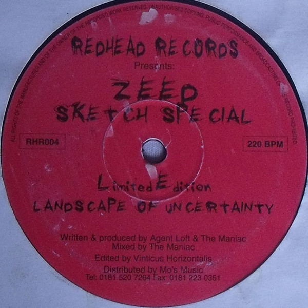 Zeed - Sketch Special | Redhead Records (RHR004)