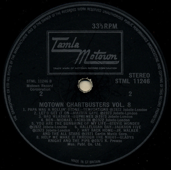 Various - Motown Chartbusters Vol. 8 | Tamla Motown (STML 11246) - 4 Various - Motown Chartbusters Vol. 8 | Tamla Motown (STML 11246) - 4