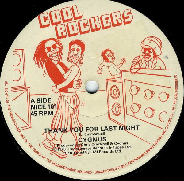 Cygnus - Thank You For Last Night / Silhouettes | Cool Rockers (NICE 101) - main