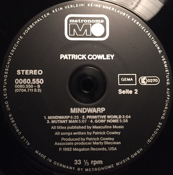 Patrick Cowley - Mind Warp | Metronome (0060.550) - 4