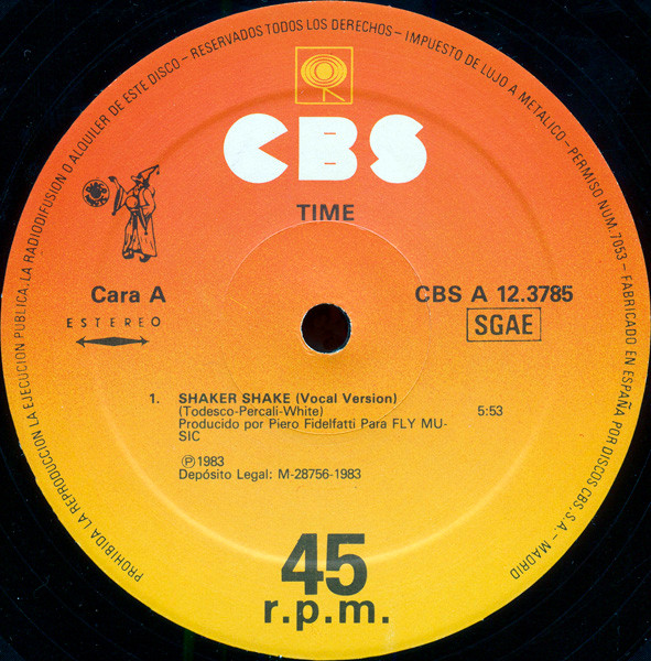 Time - Shaker Shake | CBS (CBS A 12.3785) - 3