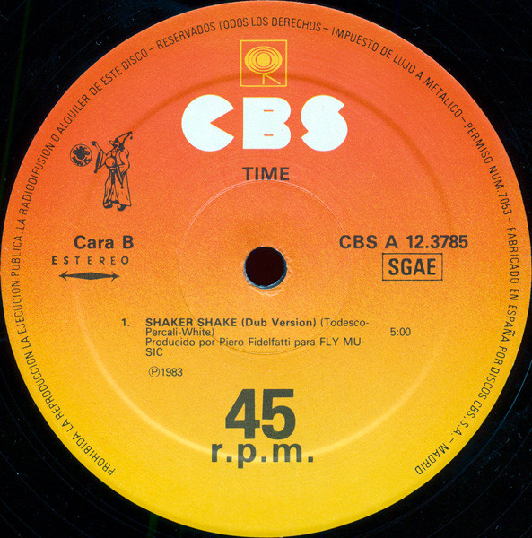 Time - Shaker Shake | CBS (CBS A 12.3785) - 4