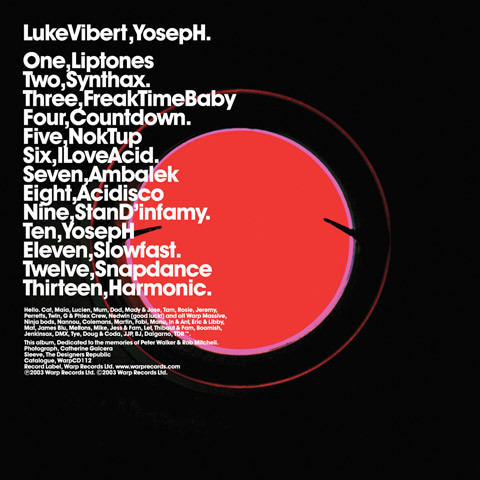 Luke Vibert - YosepH | Warp Records (WarpCD112) - 3