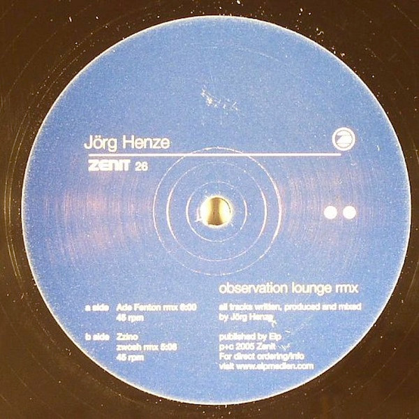 Jörg Henze - Observation Lounge Rmx | Zenit (ZENIT 26) - main