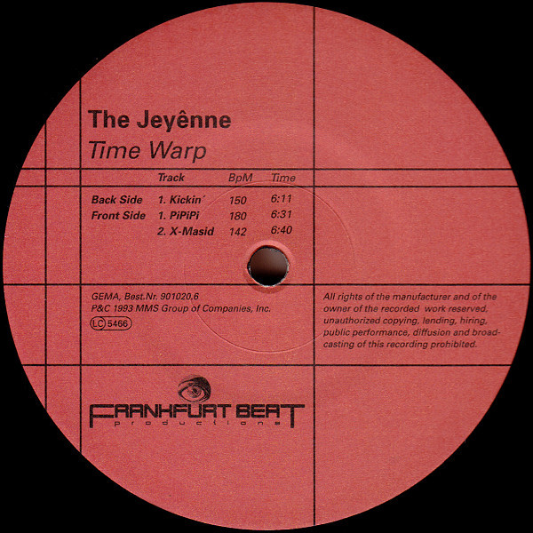 Jeyênne - Time Warp | Frankfurt Beat Productions (901020.6) - 3