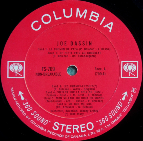 Joe Dassin - Joe Dassin [Vinyl] | Columbia (FS 709) - 4