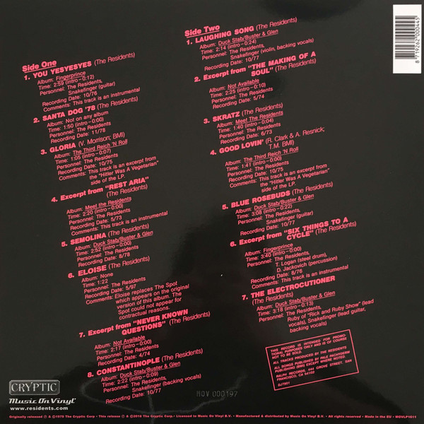 The Residents - Please Do Not Steal It! | Music On Vinyl (MOVLP1611) - 2