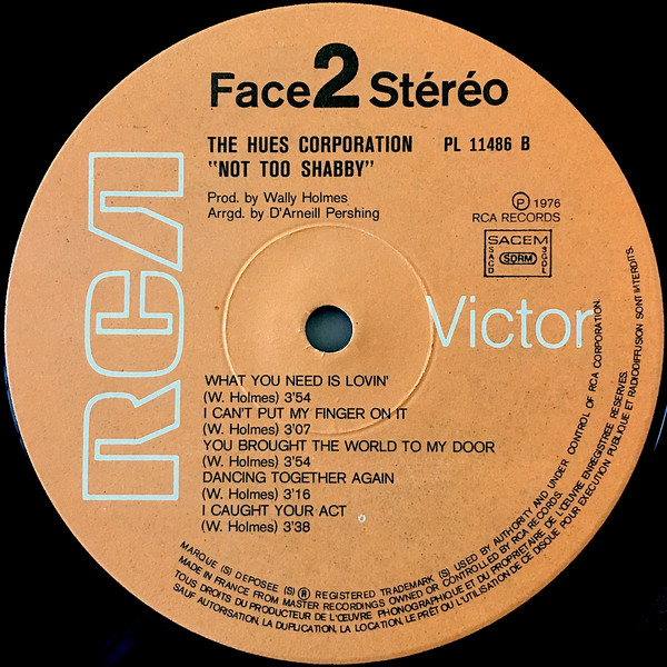 The Hues Corporation - Not Too Shabby | RCA Victor (PL 11486) - 4