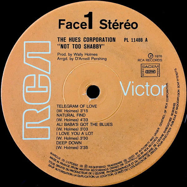 The Hues Corporation - Not Too Shabby | RCA Victor (PL 11486) - 3