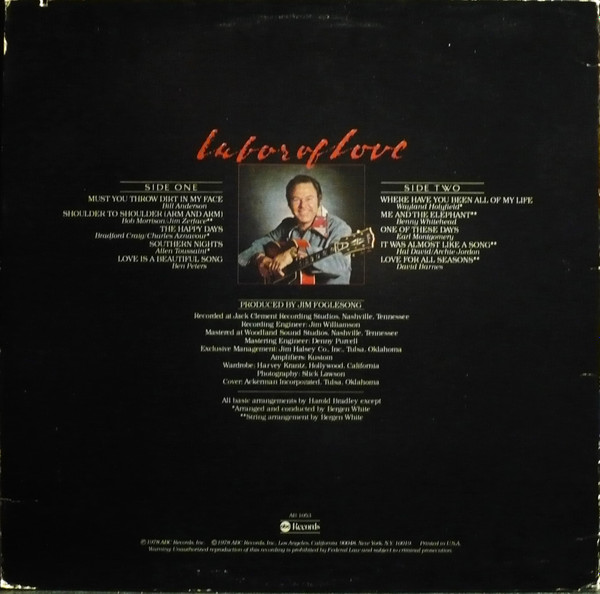 Roy Clark - Labor Of Love | ABC Records (AB 1053) - 2