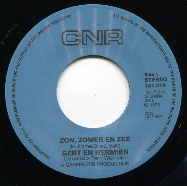 Gert & Hermien - Zon, Zomer En Zee | CNR (141.214) - 3