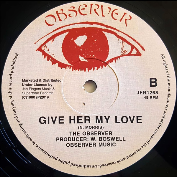 Naggo Morris / Niney The Observer - Jah Guide / Give Her My Love | Observer (JFR1268) - 2
