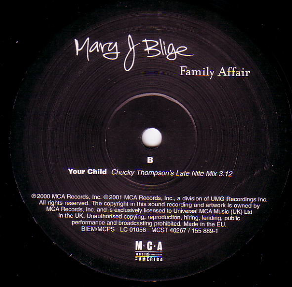 Mary J. Blige - Family Affair | MCA Records (MCST 40267) - 4