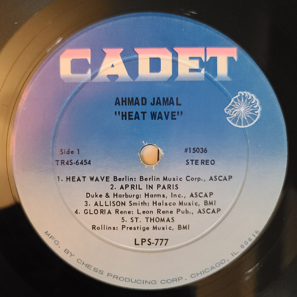 Ahmad Jamal - Heat Wave | Cadet (LPS-777) - 3