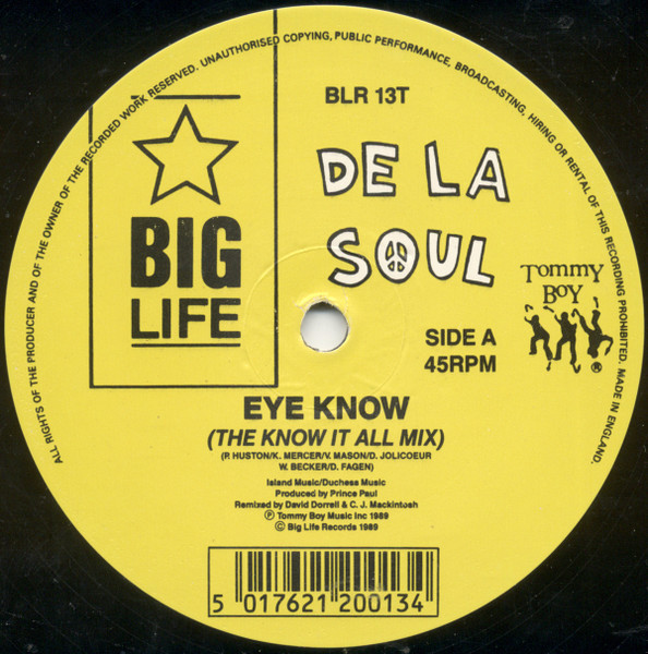 De La Soul - Eye Know | Big Life (BLR 13T) - 3