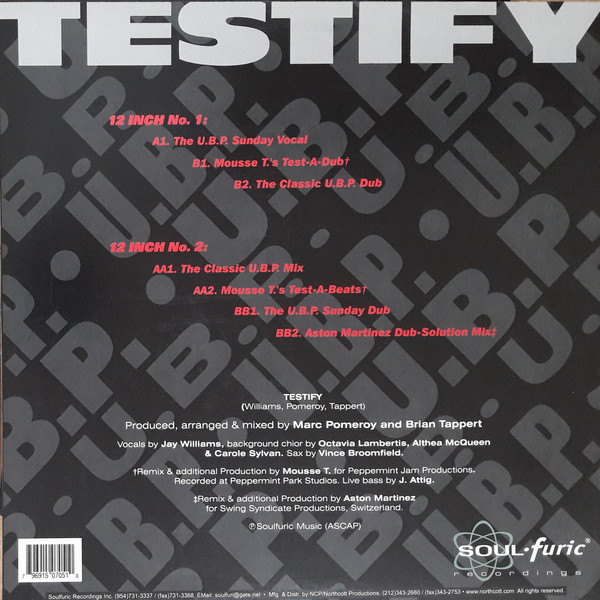 Urban Blues Project Presents Jay Williams - Testify | Soulfuric Recordings (SFR-0005) - 2 Urban Blues Project Presents Jay Williams - Testify | Soulfuric Recordings (SFR-0005) - 2