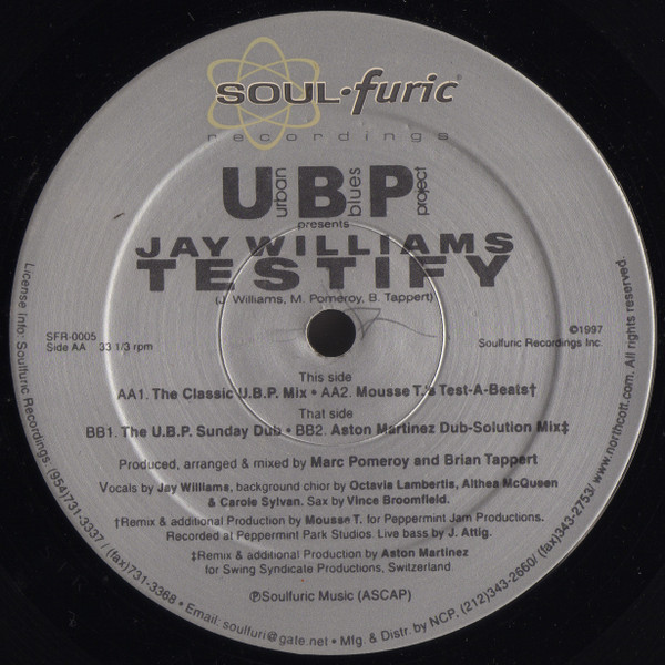 Urban Blues Project Presents Jay Williams - Testify | Soulfuric Recordings (SFR-0005) - 5 Urban Blues Project Presents Jay Williams - Testify | Soulfuric Recordings (SFR-0005) - 5