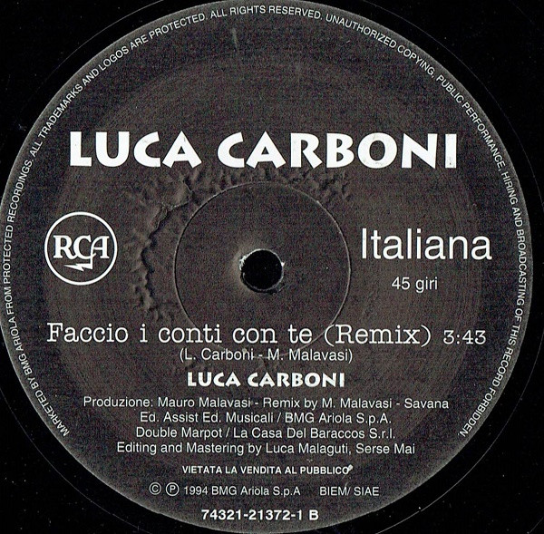 Luca Carboni - Spider (Remix) | RCA Italiana (74321-21372-1)
