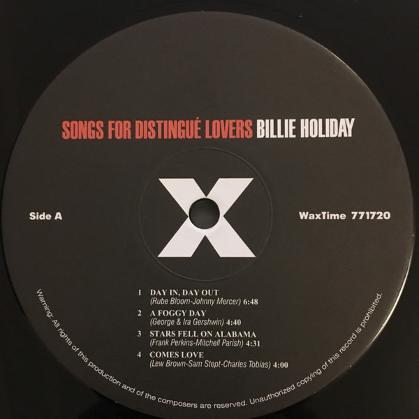Billie Holiday - Songs For Distingué Lovers | WaxTime (771720) - 3